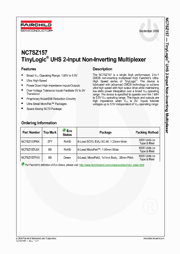 NC7SZ157P6XNL_5188445.PDF Datasheet