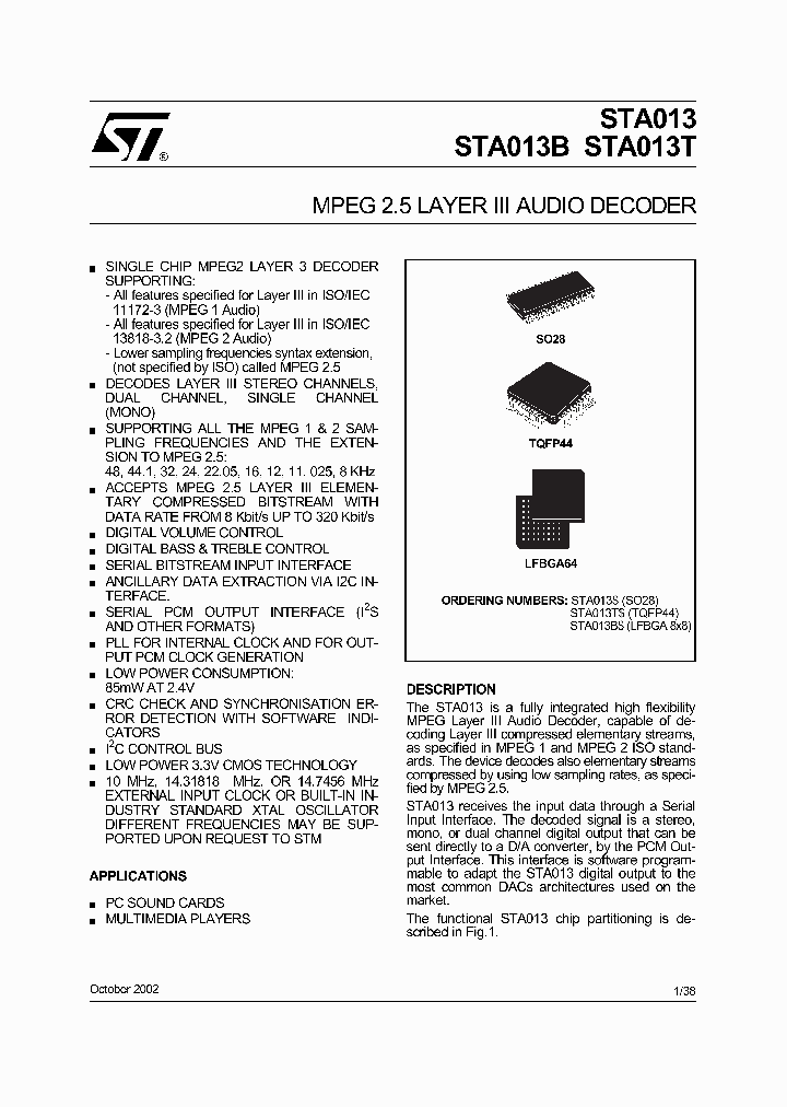 STA013_5189941.PDF Datasheet