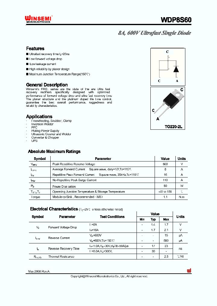 WDP8S60_5190956.PDF Datasheet