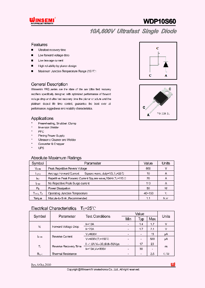 WDP10S60_5190954.PDF Datasheet