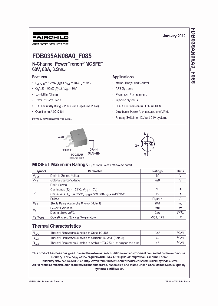 FDB035AN06F085_5194700.PDF Datasheet