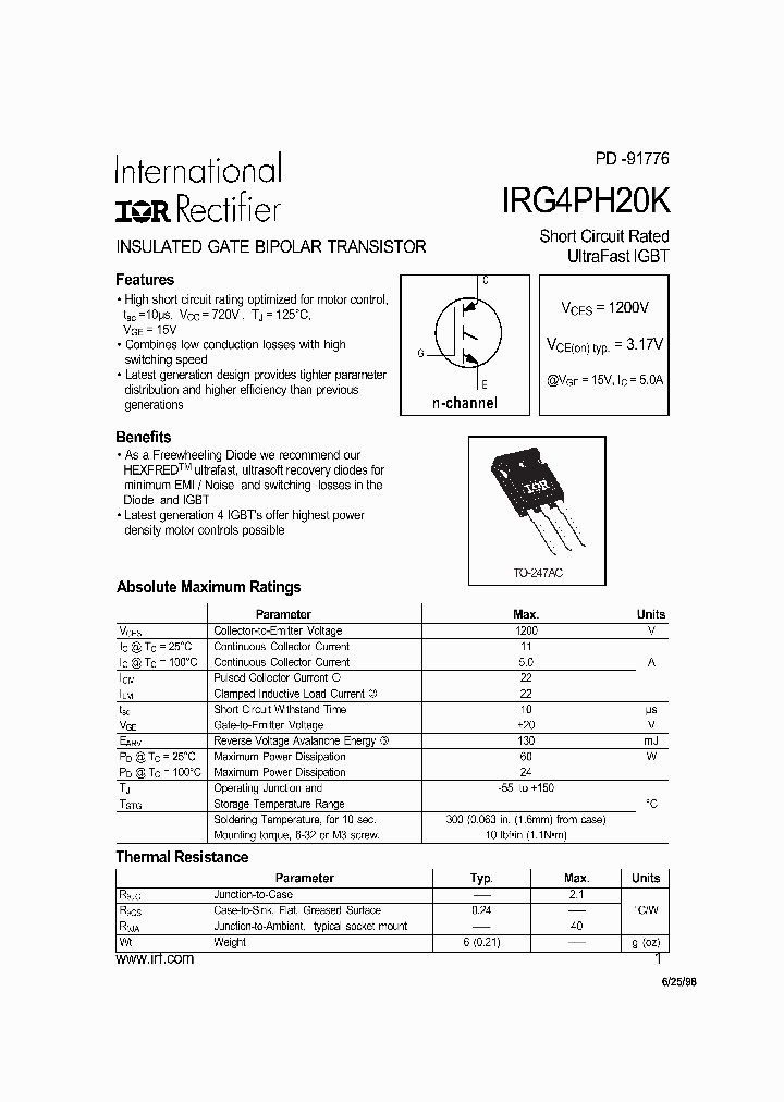 IRG4PH20K_5194389.PDF Datasheet