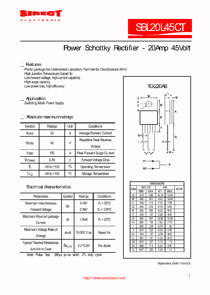 SBL20L45CT_5195966.PDF Datasheet