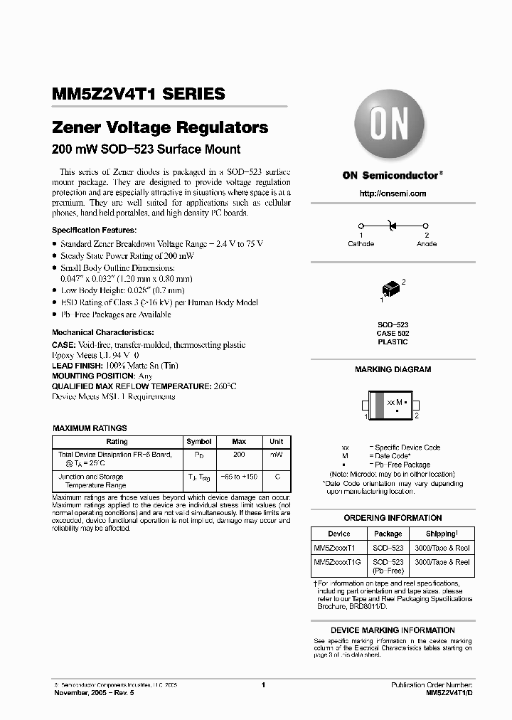 MM5Z18VT1_5197646.PDF Datasheet