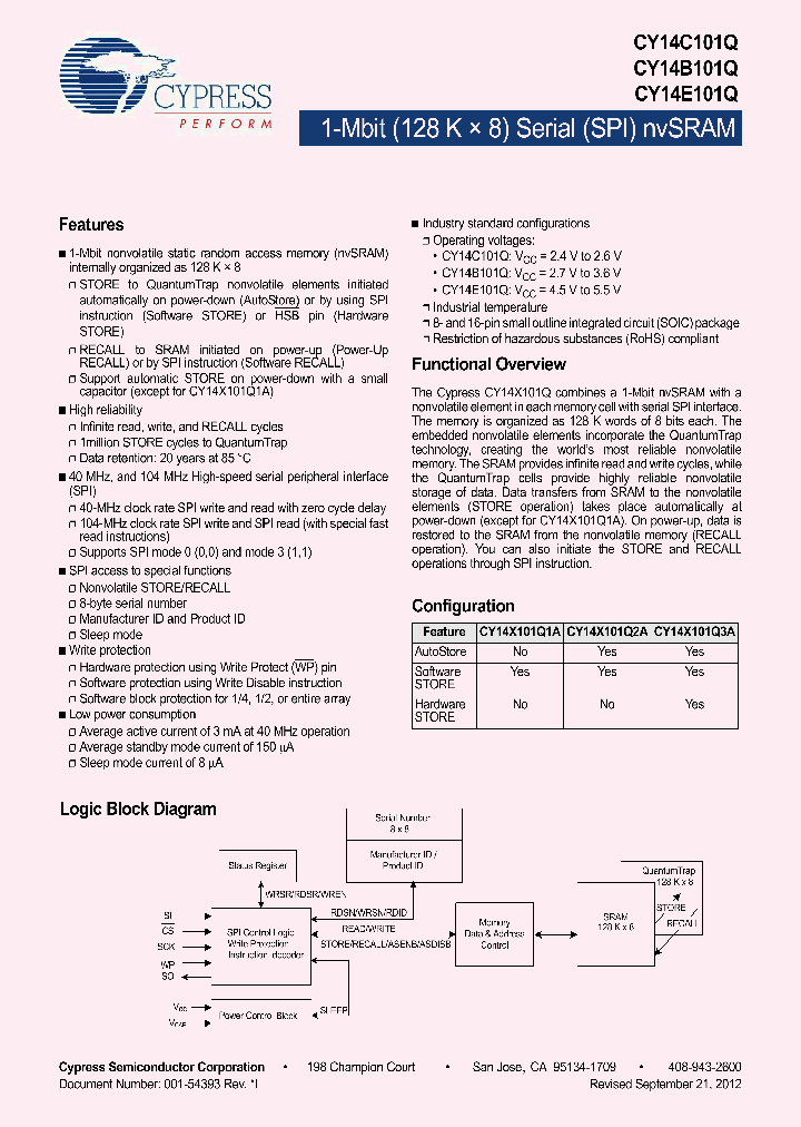CY14B101Q2A-SXI_5199540.PDF Datasheet