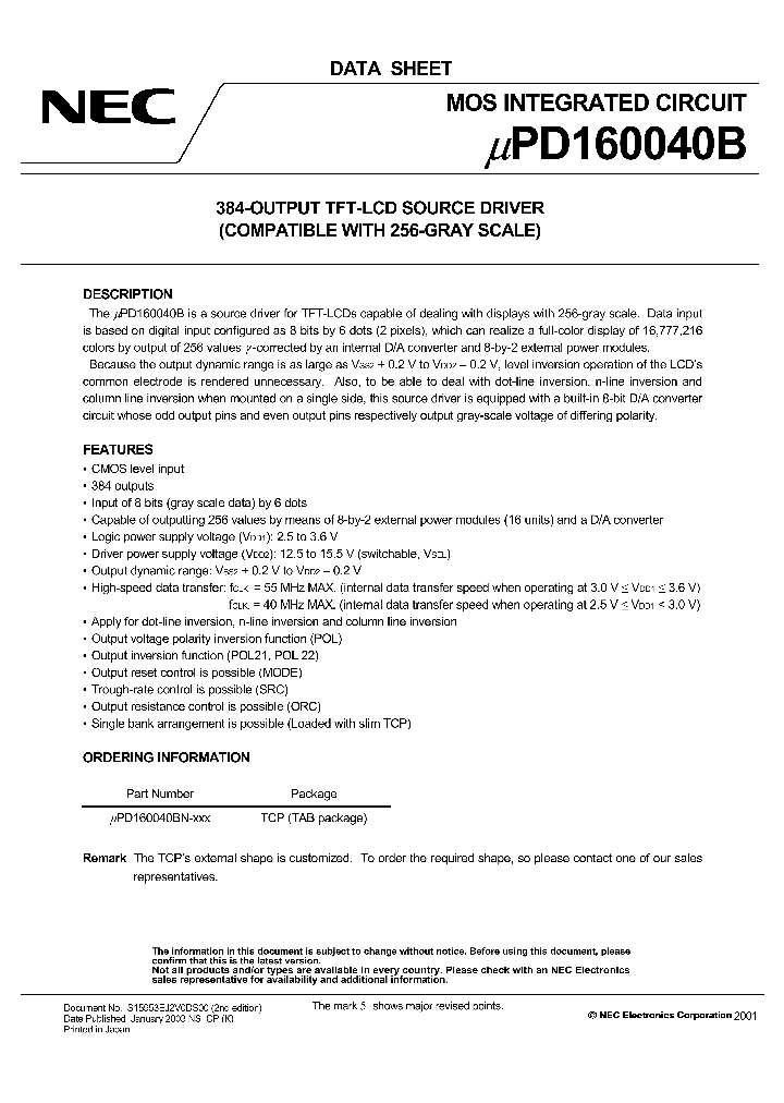 UPD160040B_5204186.PDF Datasheet