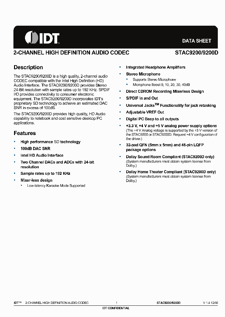 STAC9200X3TAE_5205396.PDF Datasheet