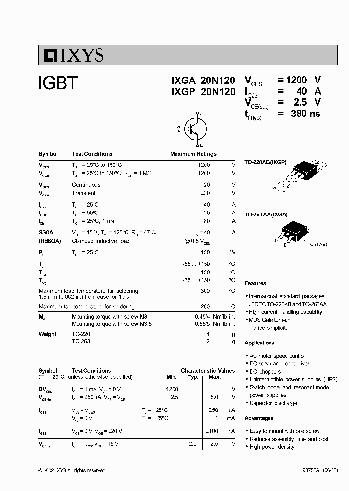 IXGP20N120_5204894.PDF Datasheet