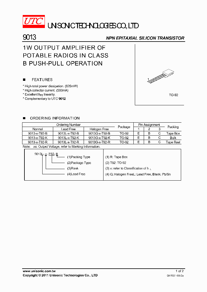 9013-X-T92-B_5207543.PDF Datasheet