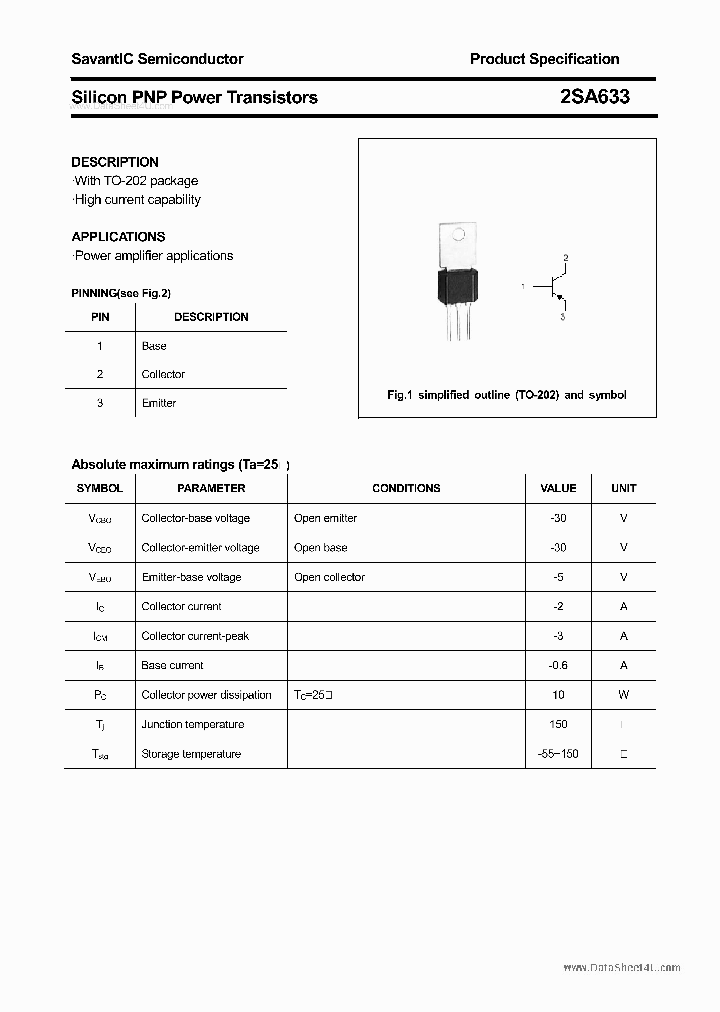 2SA633_5208390.PDF Datasheet