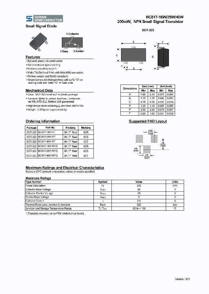 BC817-16WRFG_5207271.PDF Datasheet