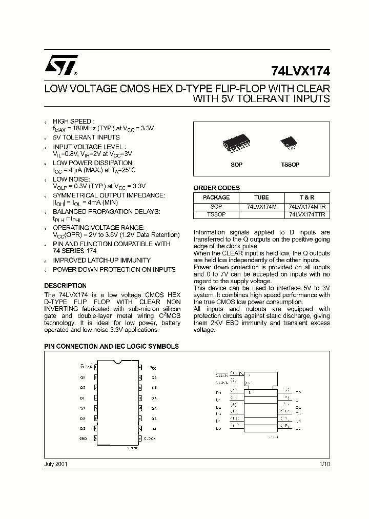 74LVX174TTR_5207278.PDF Datasheet