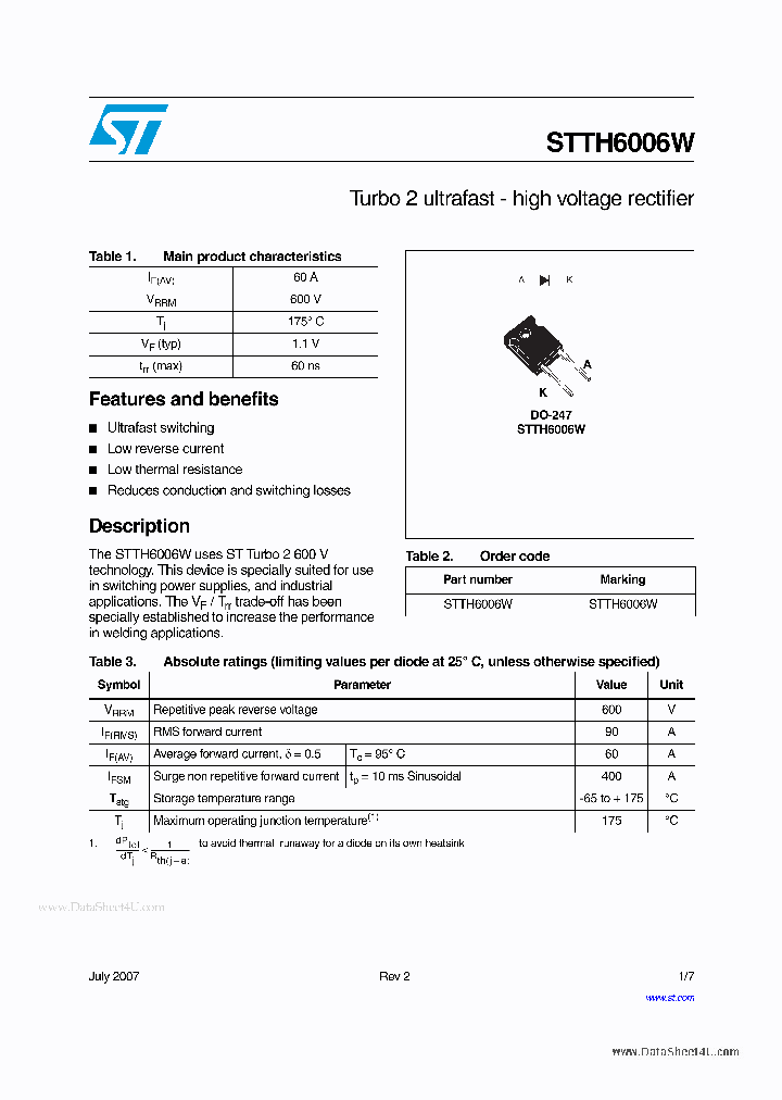 STTH6006W_5210786.PDF Datasheet