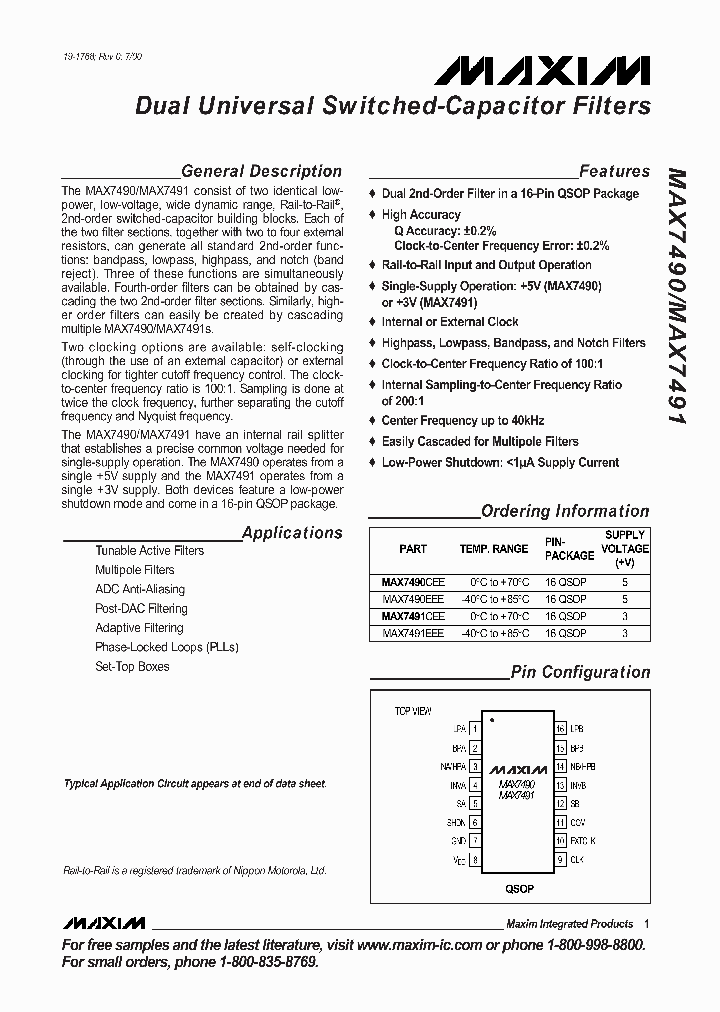 MAX7490EEE-T_5209214.PDF Datasheet