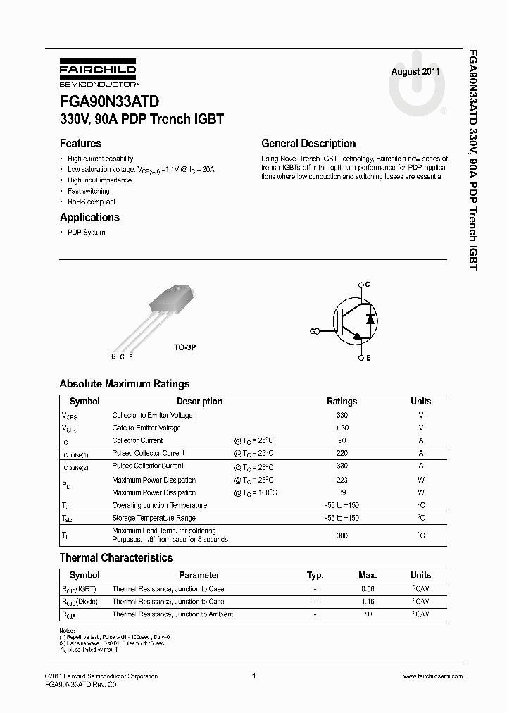 FGA90N33ATD11_5211035.PDF Datasheet