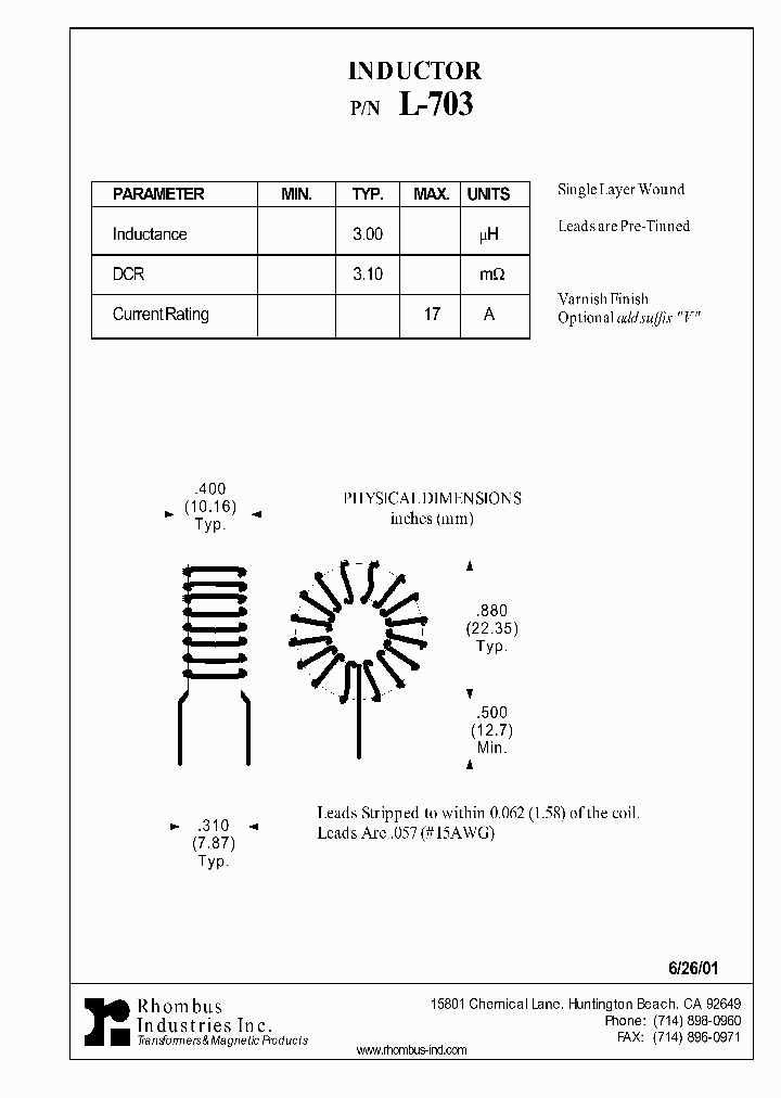 L-703_5211675.PDF Datasheet