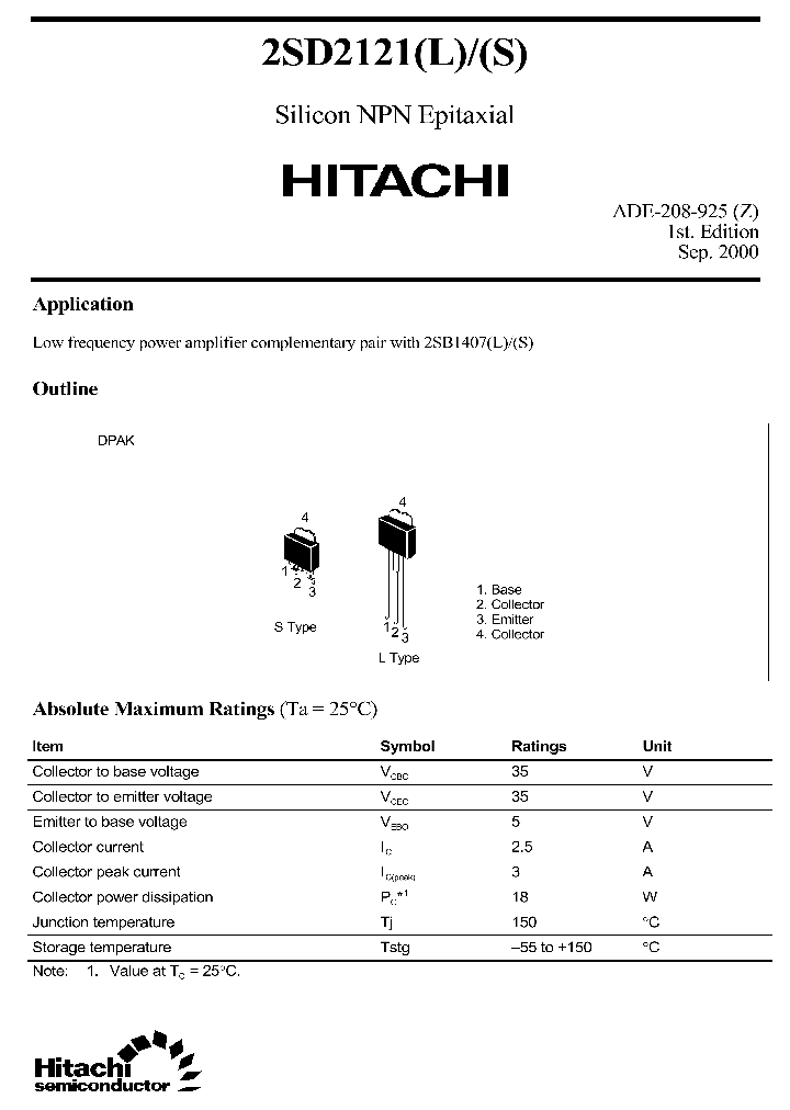2SD2121S-1_5215881.PDF Datasheet