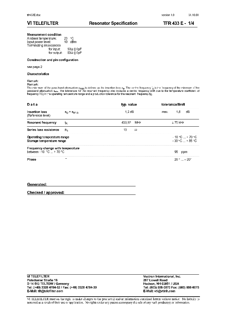 TFR433E_5217256.PDF Datasheet