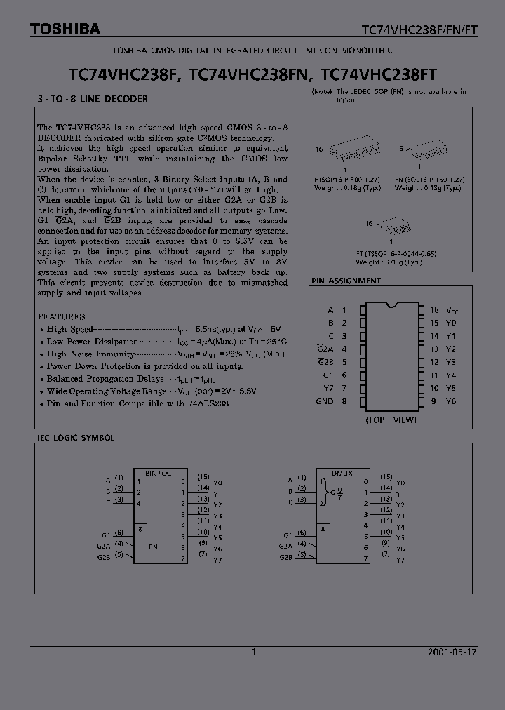 TC74VHC238FN_5218667.PDF Datasheet