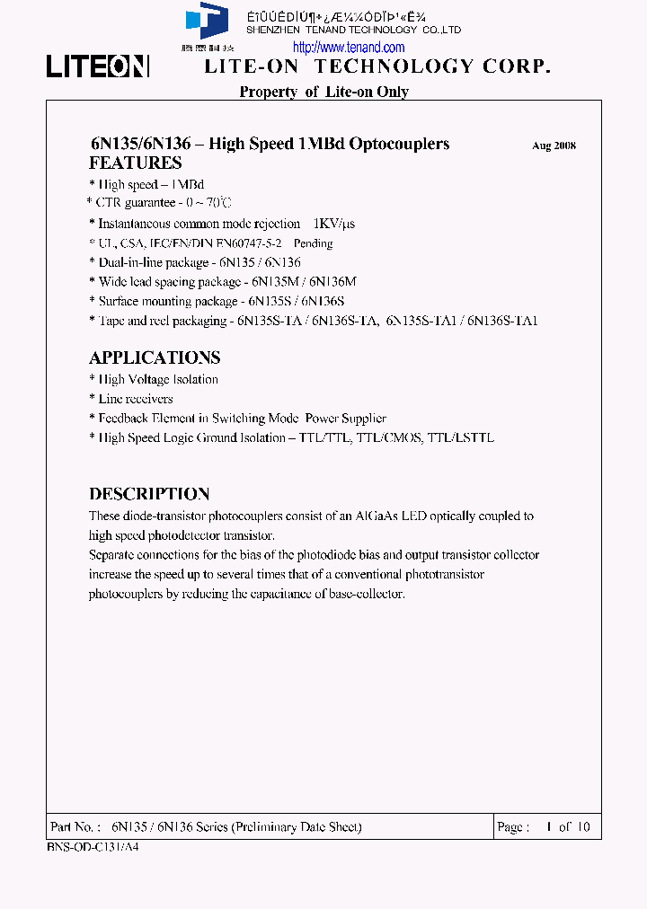 6N136S-TA1_5220916.PDF Datasheet