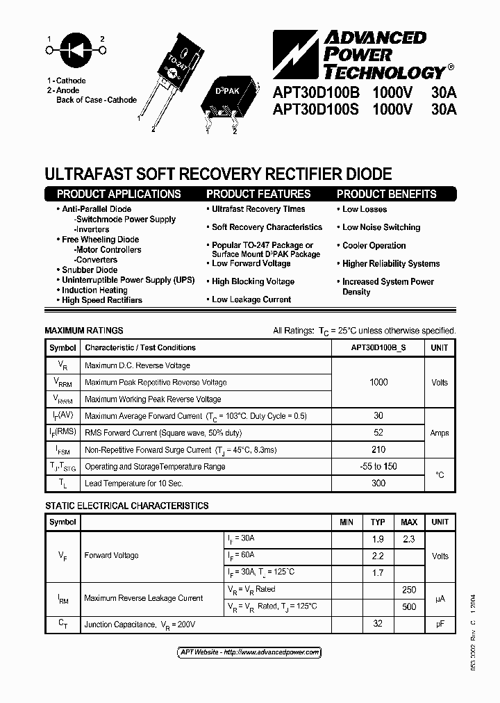 APT30D100S_5219045.PDF Datasheet