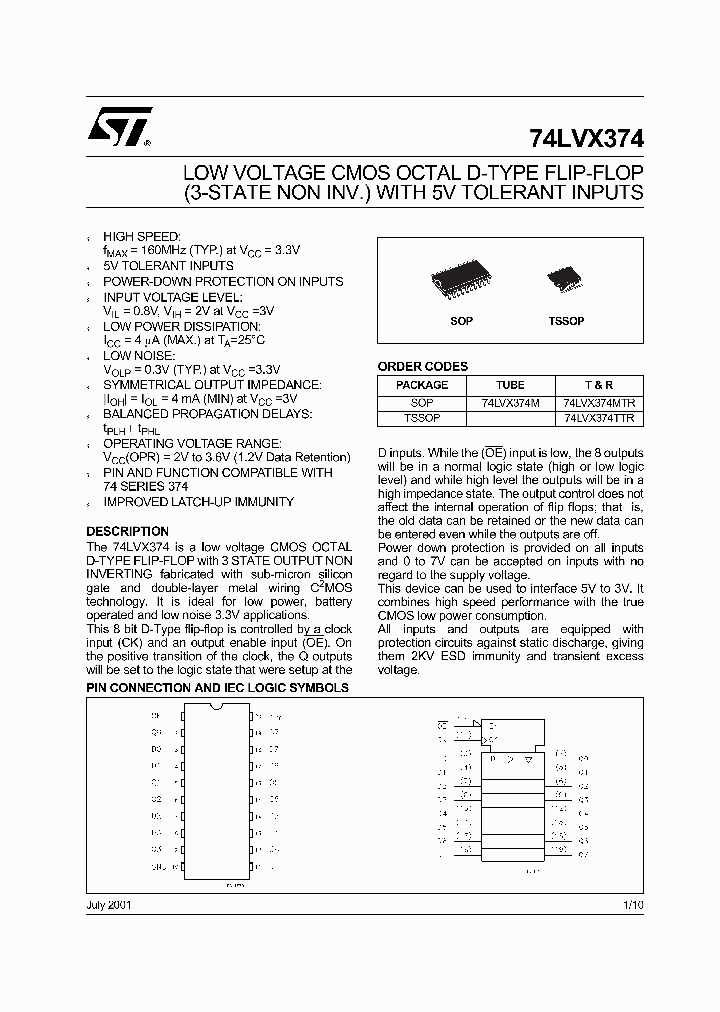 74LVX374M_5223725.PDF Datasheet