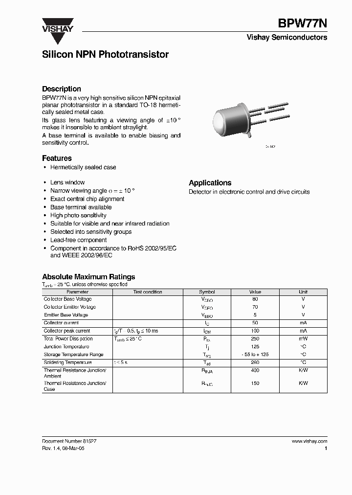 BPW77NA_5224215.PDF Datasheet