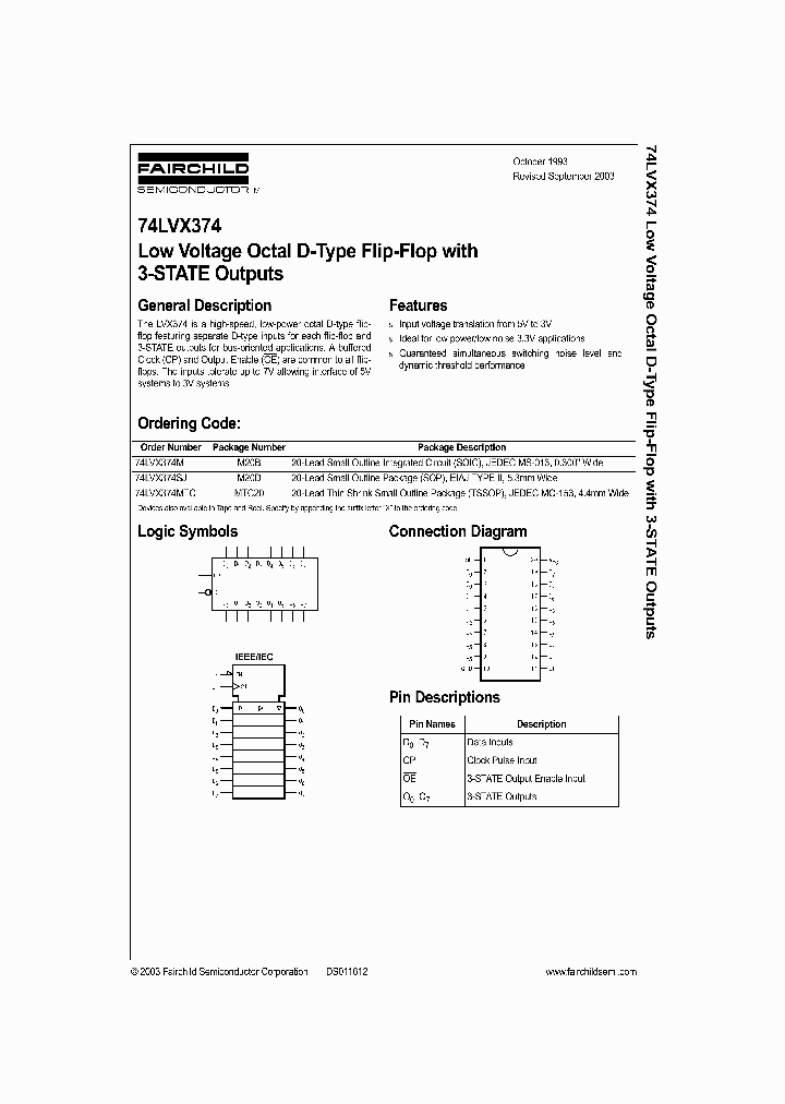 74LVX374MTCX_5223727.PDF Datasheet