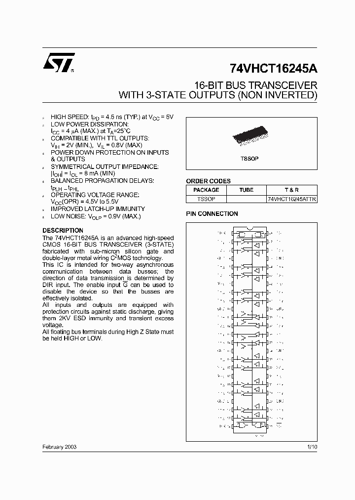74VHCT16245ATTR_5225314.PDF Datasheet