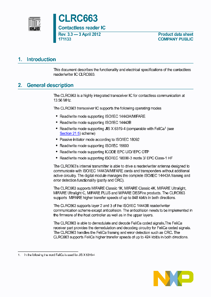 CLRC66301HN_5217190.PDF Datasheet