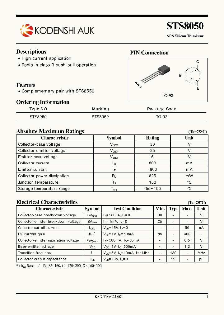 STS8050_5226601.PDF Datasheet