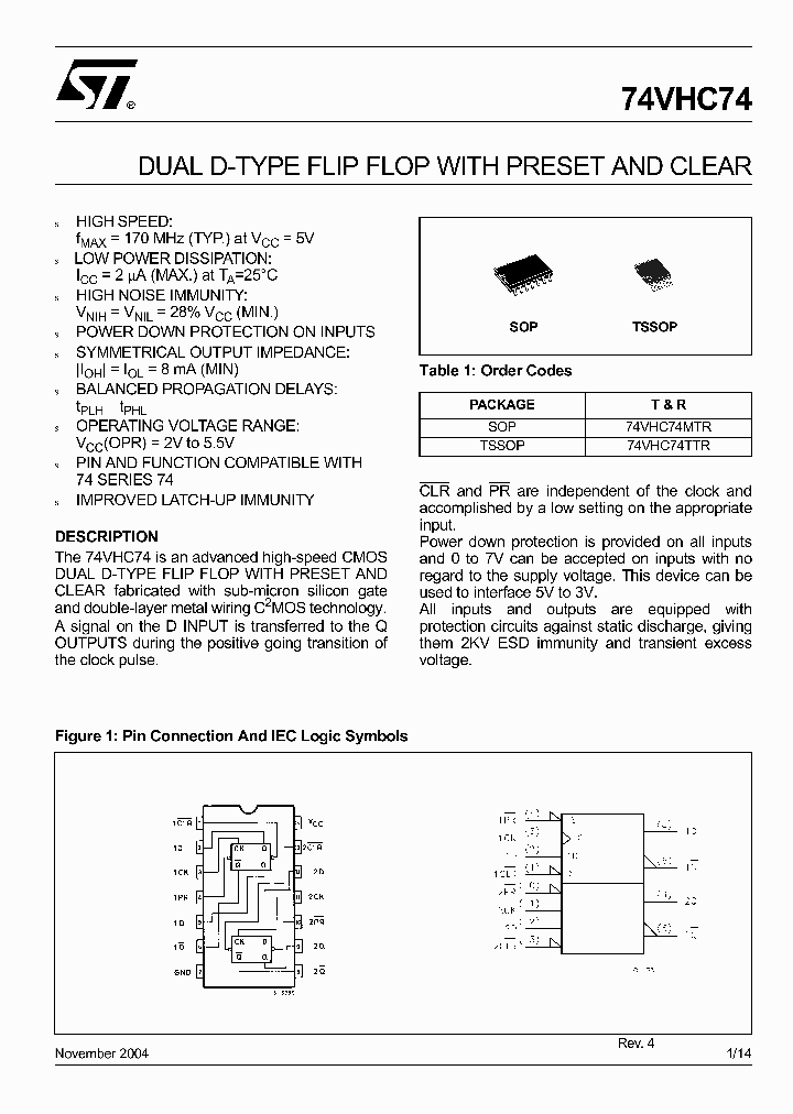 74VHC74MTR_5229147.PDF Datasheet