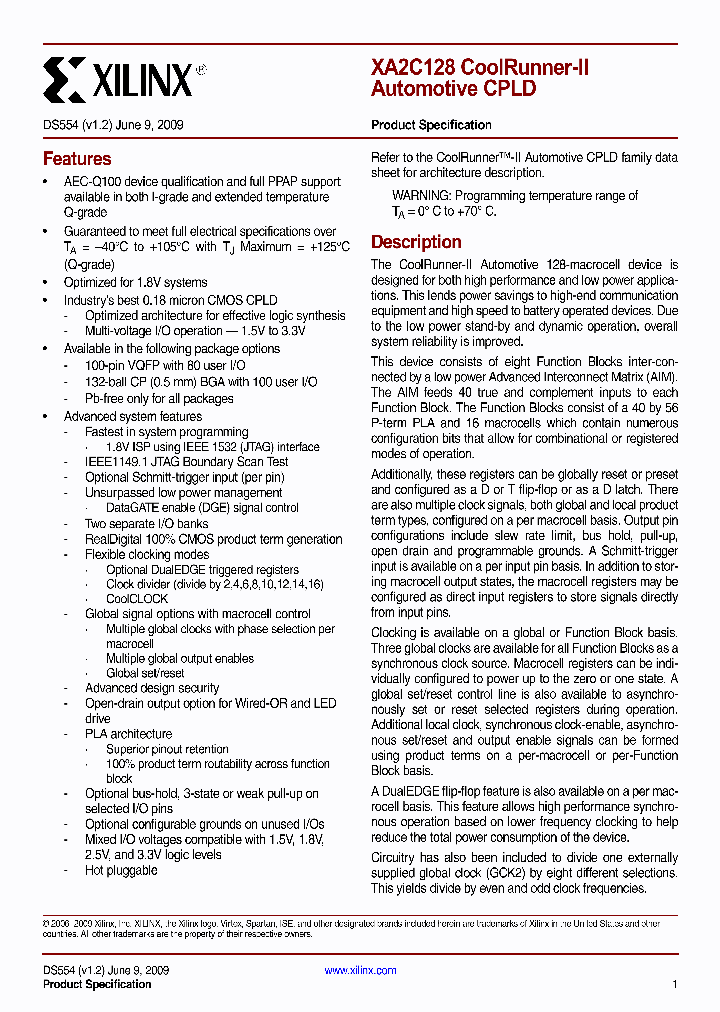 XA2C128-7CPG132I_5228857.PDF Datasheet