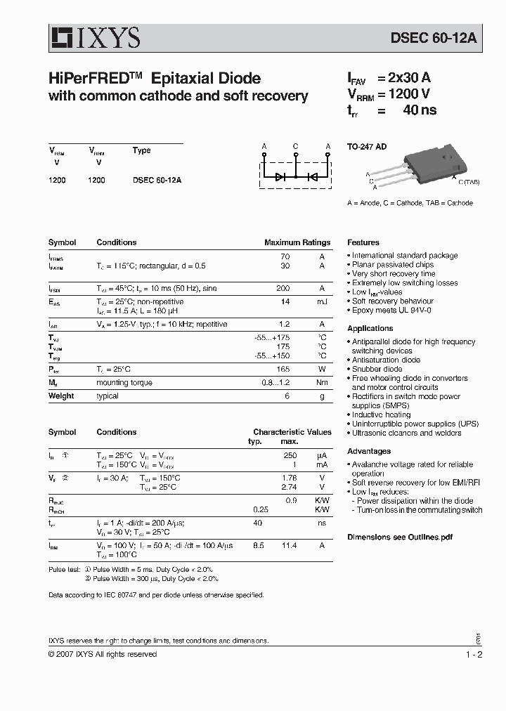 DSEC60-12A_5231507.PDF Datasheet