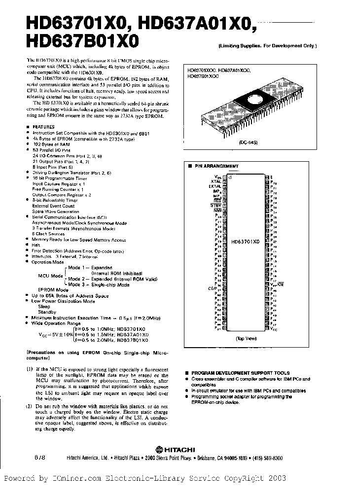 HD63701Y0C_5232703.PDF Datasheet