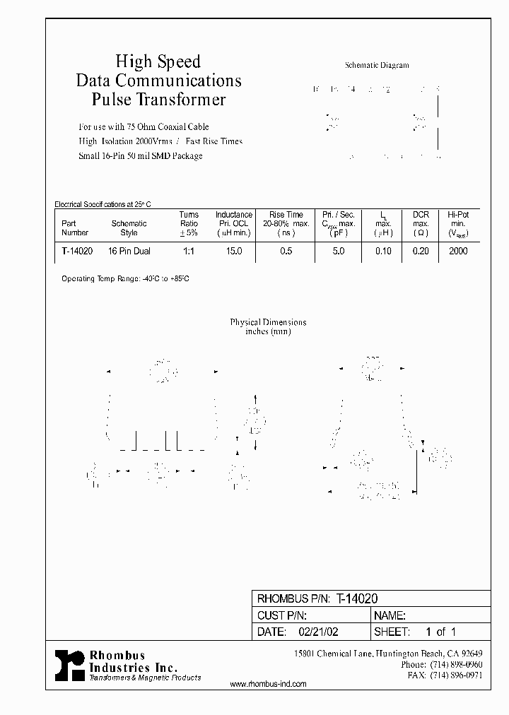 T-14020_5233713.PDF Datasheet
