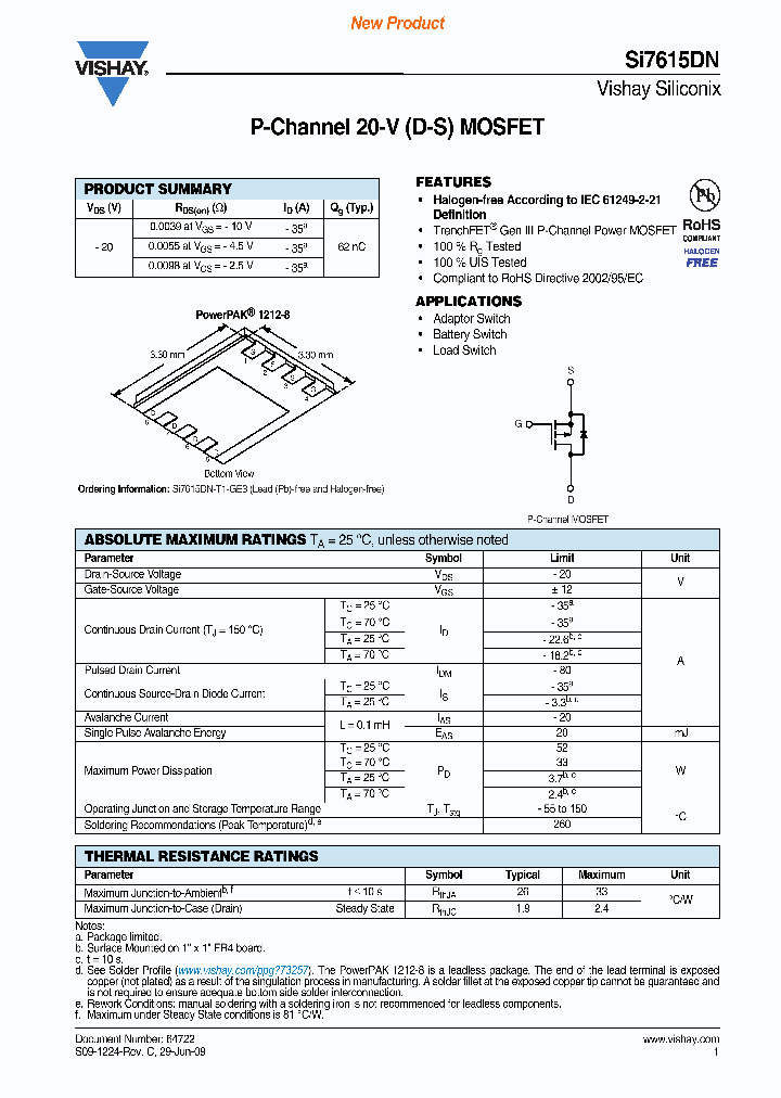 SI7615DN-T1-GE3_5237077.PDF Datasheet
