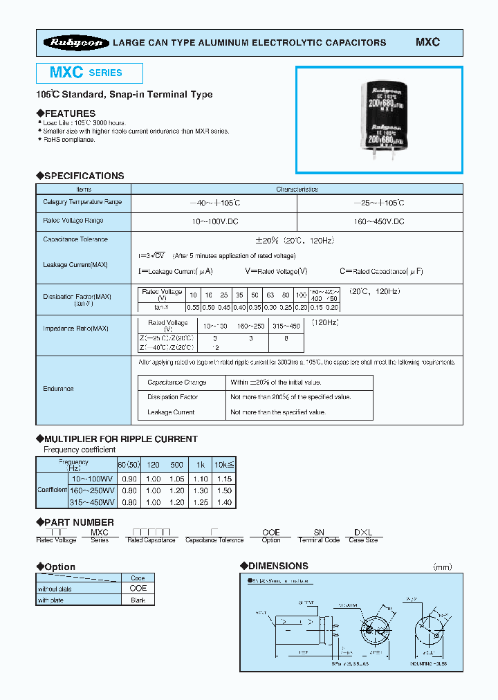 160MXC1800M30X45_5237405.PDF Datasheet