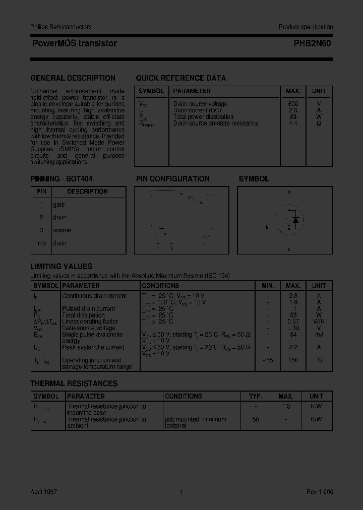 PHB2N60TR_5240579.PDF Datasheet