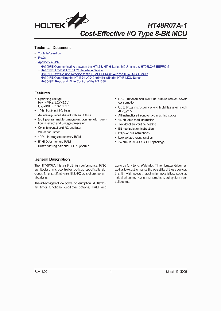 HT48R07A-1_5240114.PDF Datasheet