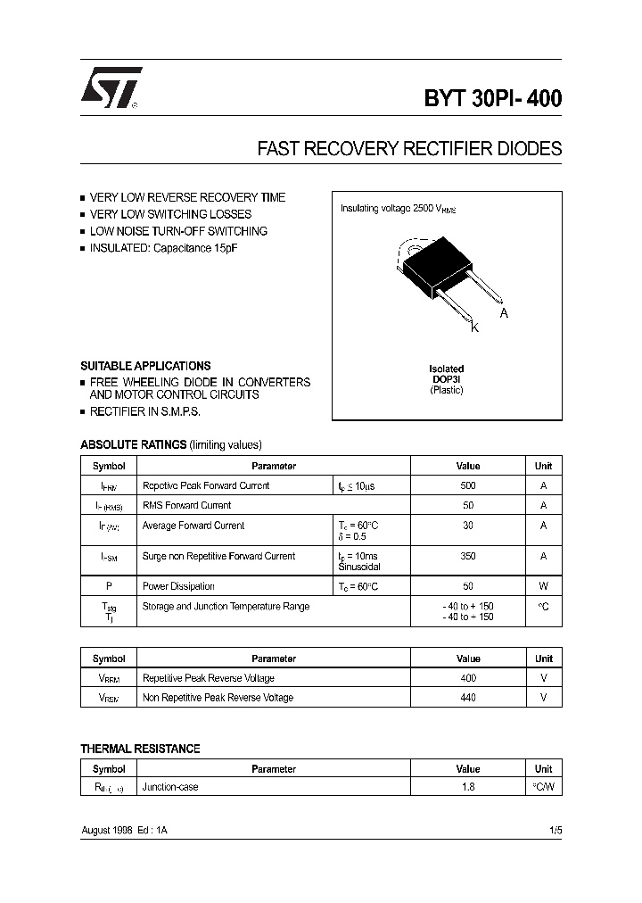 BYT30PI-400_5252939.PDF Datasheet
