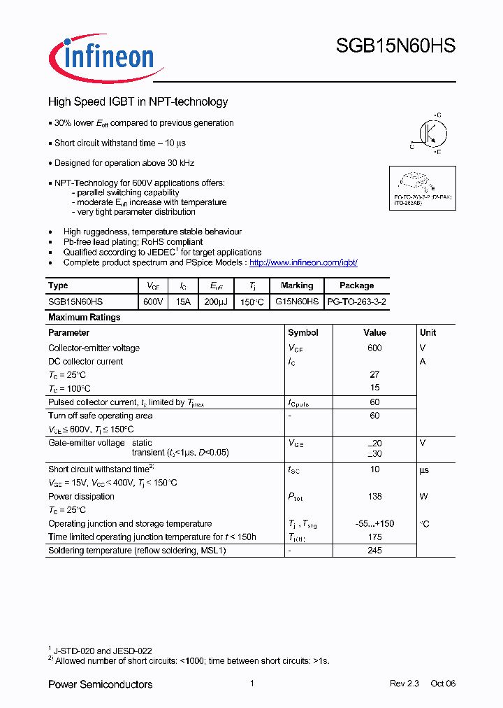 SGB15N60HS06_5257508.PDF Datasheet