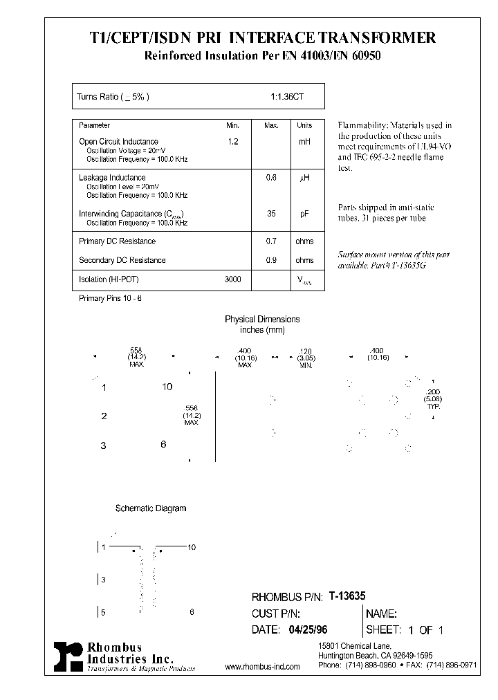 T-13635_5260393.PDF Datasheet