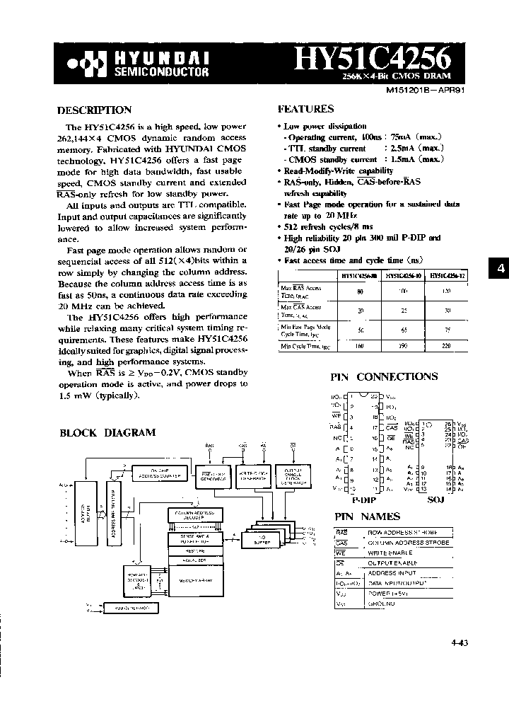 HY51C4256S-10_5261983.PDF Datasheet