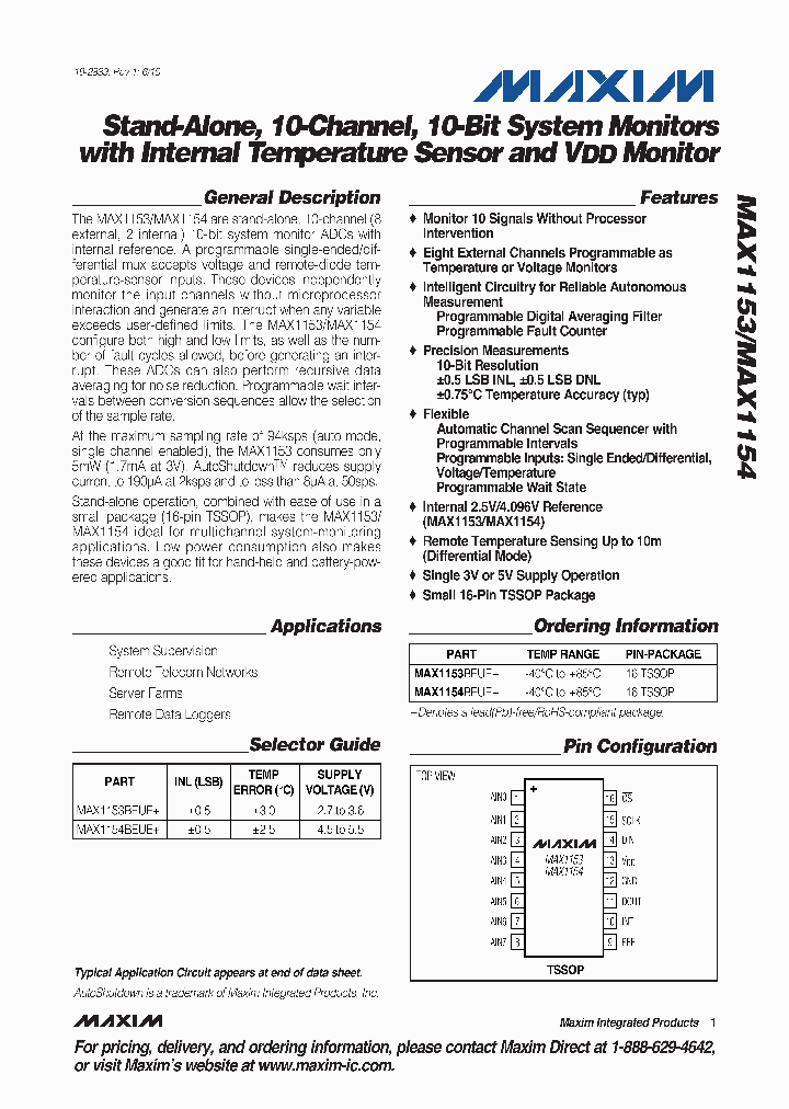 MAX1153BEUE_5264219.PDF Datasheet