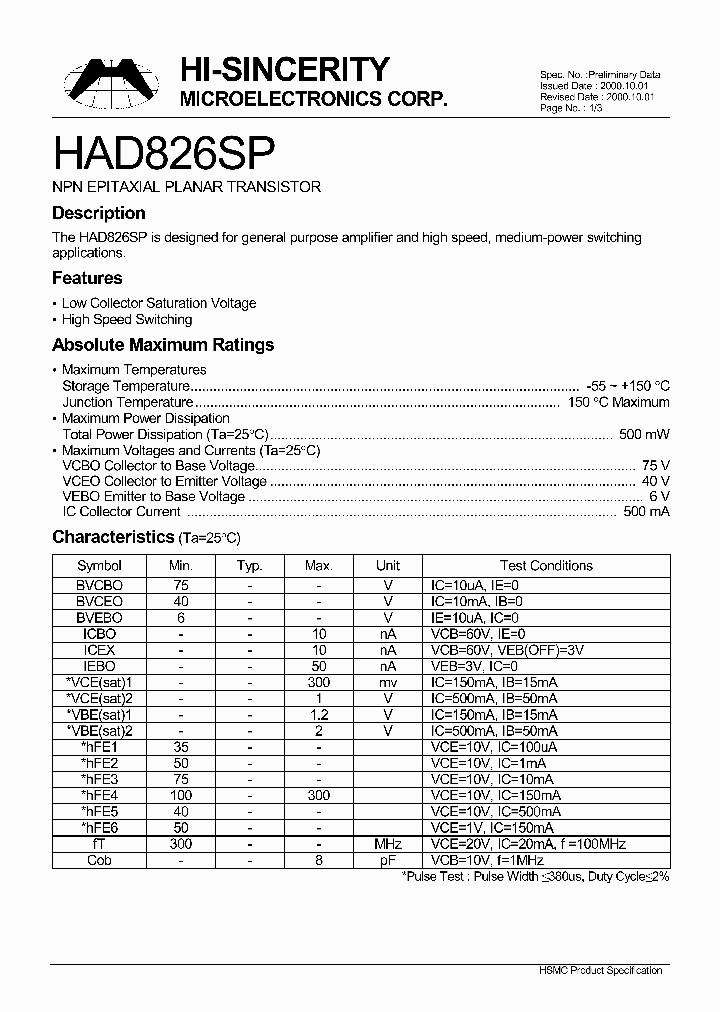 HAD826SP_5263845.PDF Datasheet