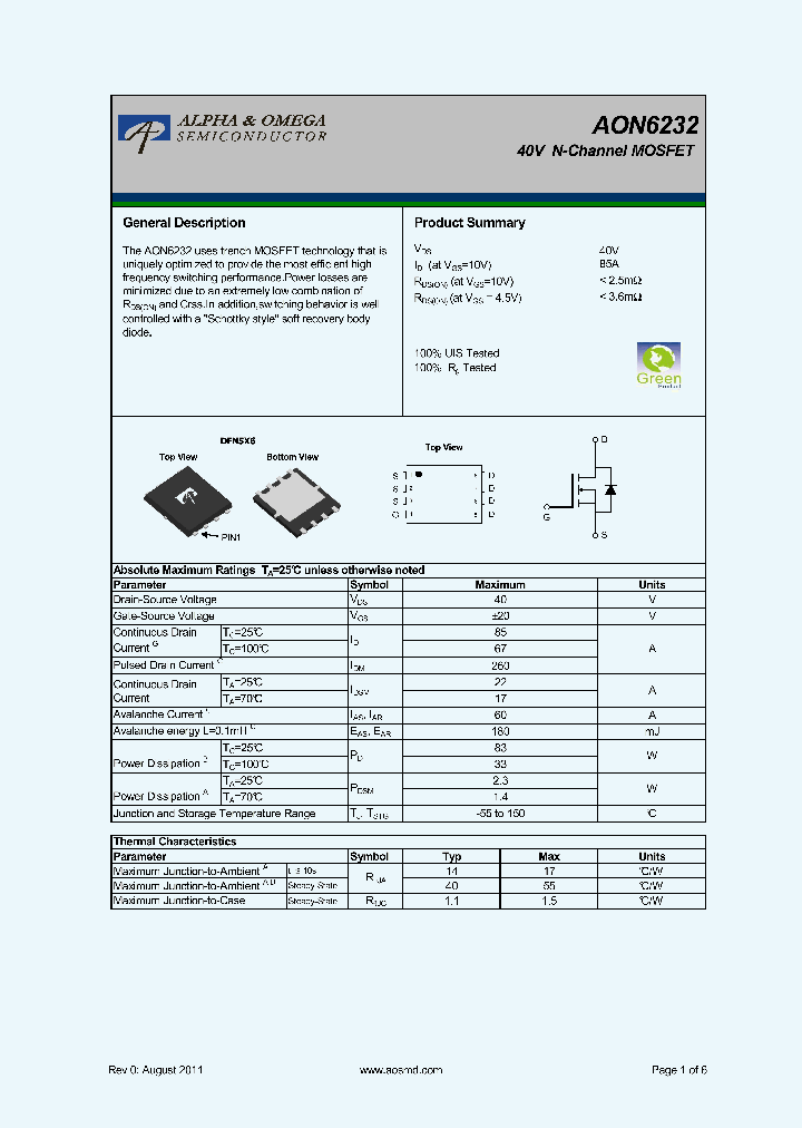 AON6232_5267135.PDF Datasheet