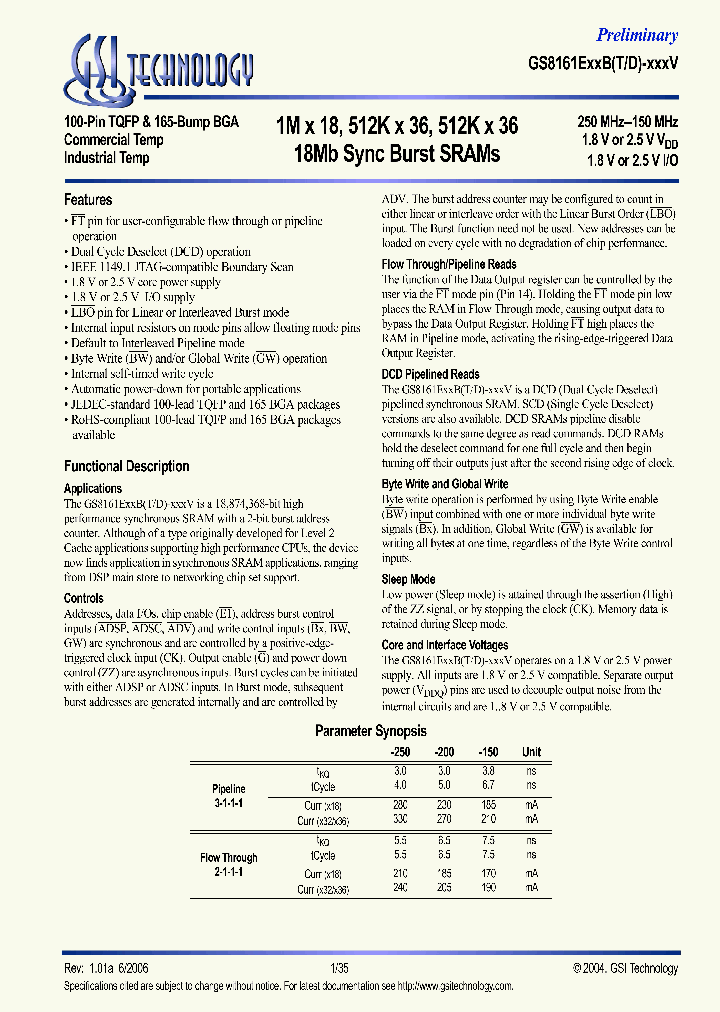 GS8161E36BGT-200V_5266815.PDF Datasheet