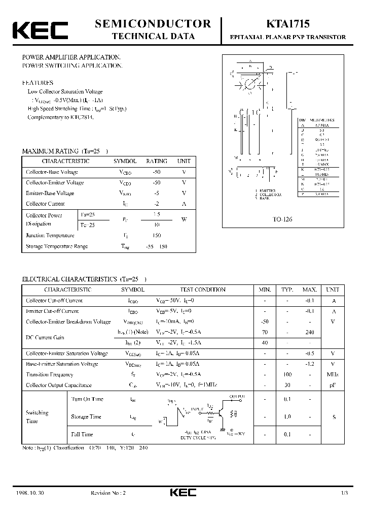 KTA1715_5267332.PDF Datasheet