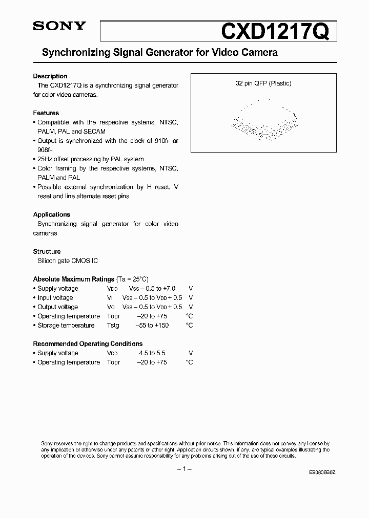 CXD1217Q_5267448.PDF Datasheet